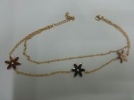 Tobillera Dorado con Rosa