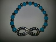 Pulsera infinito, Acero con Turquesa