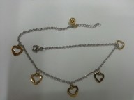 Tobillera con Corazones Colgando